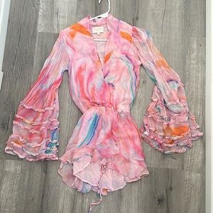 Rococo Sand Gorgeous Wrap Mini Dress 👗 Small NWOT